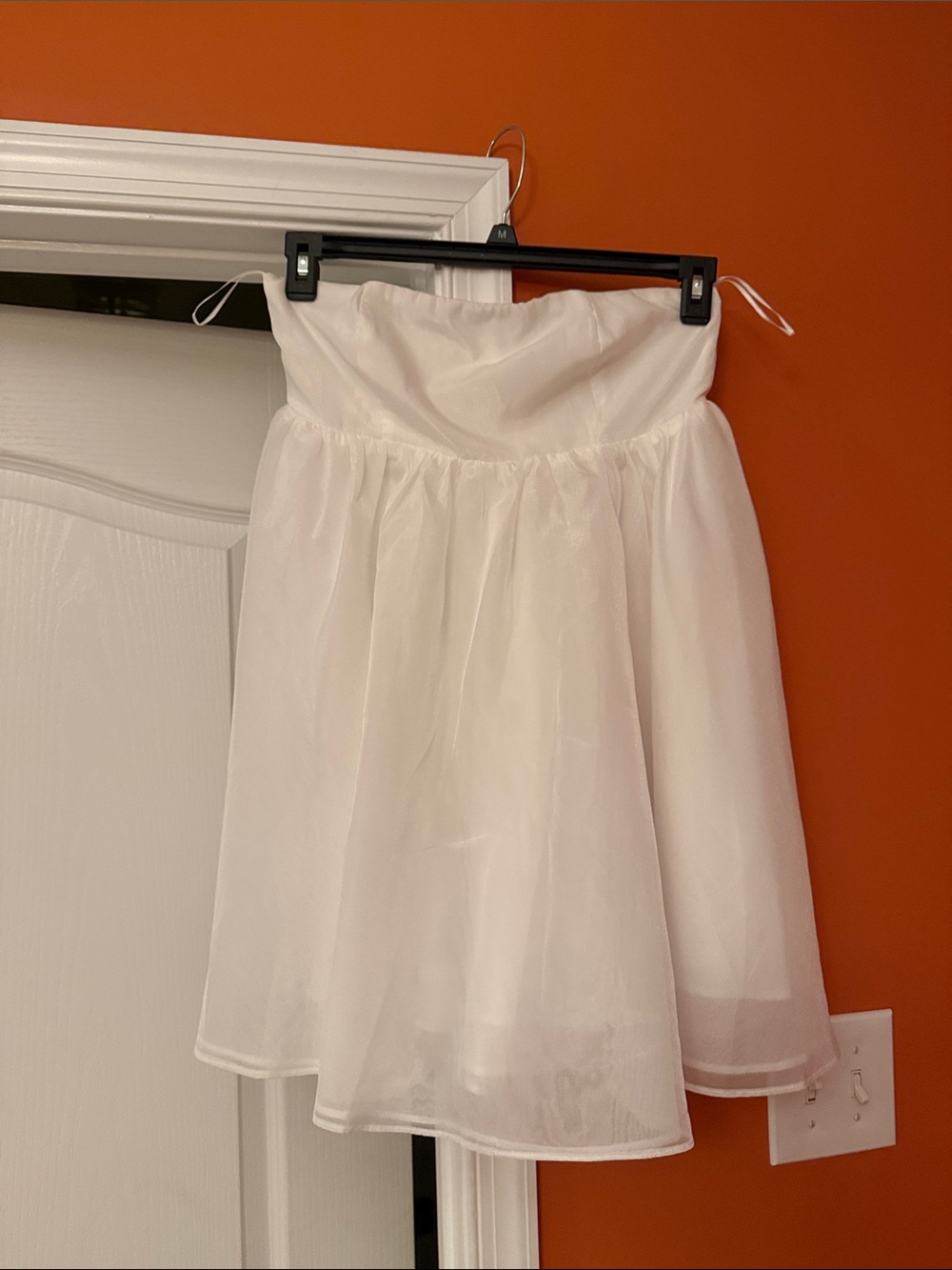 American Threads White Strapless Cupcake Style Dress